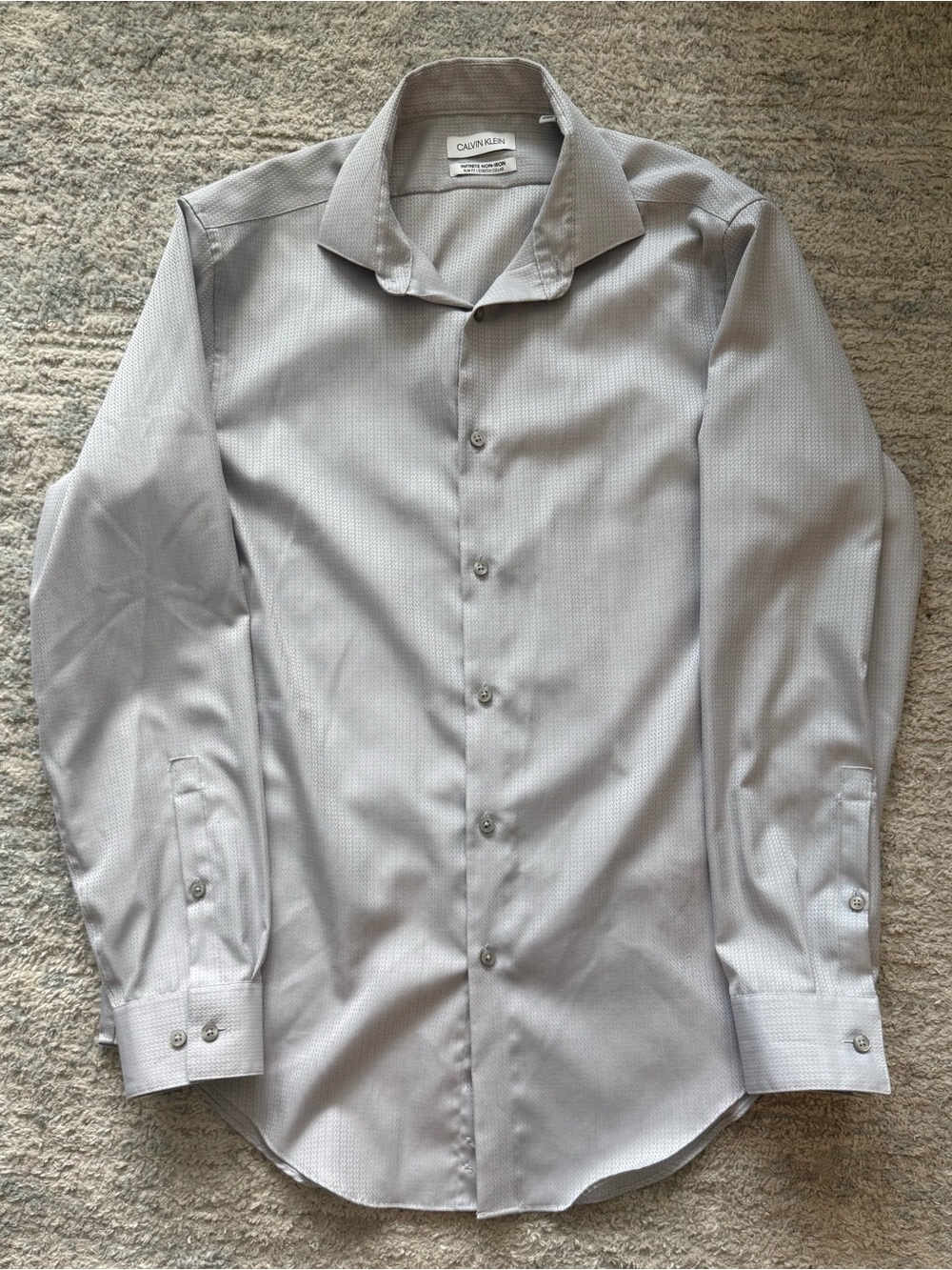 Calvin Klein Light Gray Button Down Dress Shirt
